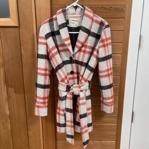 Cartonnier Anthropologie Hetty Plaid Wool Coat